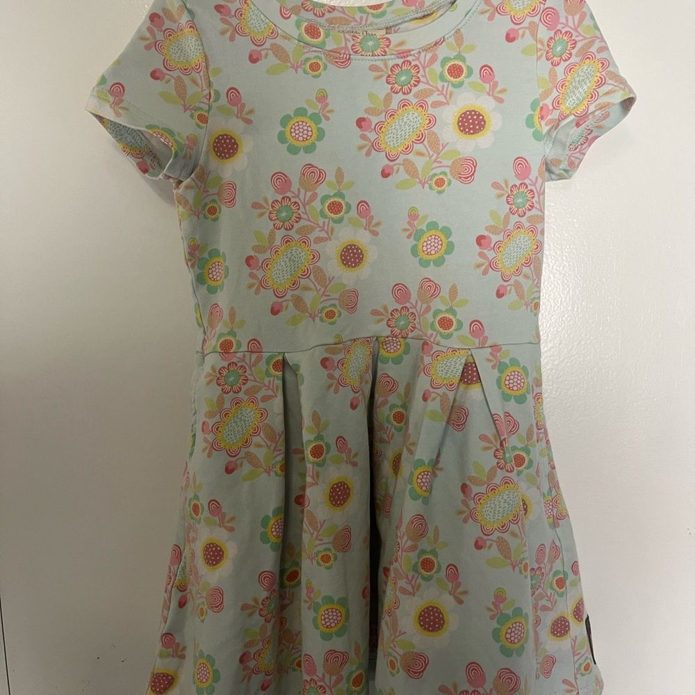 Floral Kids Dress in Pink and Yellow